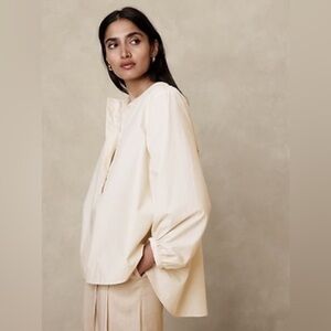 Banana Republic Cream Adolph Poplin Tunic SP